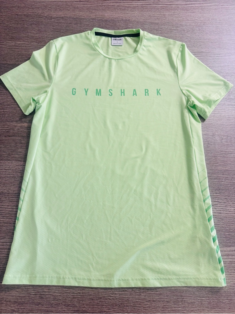 Gymshark Sport Stripe Men’s T-Shirt Size S Bali Green